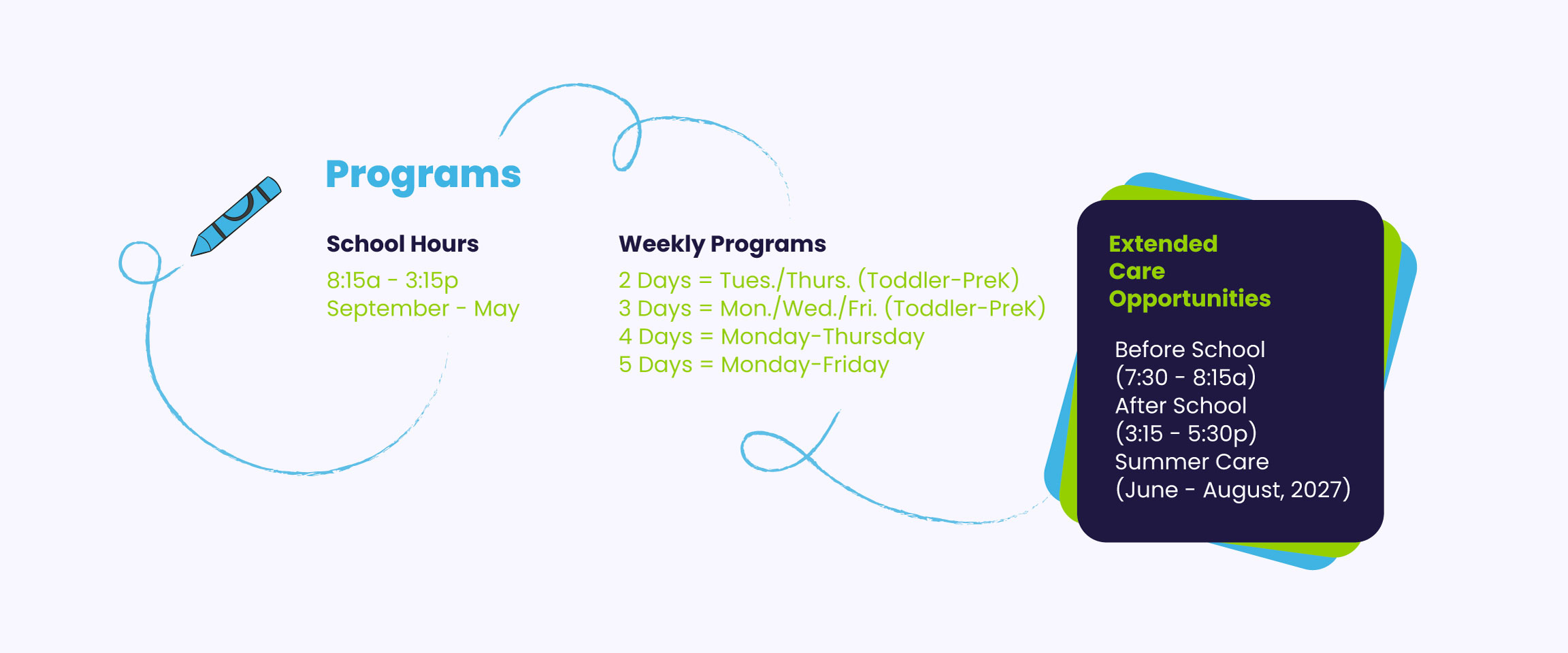Programs and hours